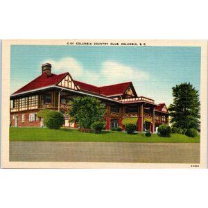 Postcard Vintage Columbia Country Club Columbia South Carolina Unposted 5.5x3.5